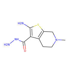 CN1CCc2c(sc(N)c2C(=O)NN)C1 ZINC000031862599