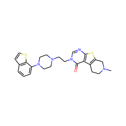 CN1CCc2c(sc3ncn(CCN4CCN(c5cccc6ccsc56)CC4)c(=O)c23)C1 ZINC000028530464