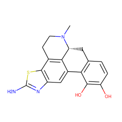 CN1CCc2c3c(cc4nc(N)sc24)-c2c(ccc(O)c2O)C[C@H]31 ZINC000040934346