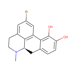 CN1CCc2cc(Br)cc3c2[C@H]1Cc1ccc(O)c(O)c1-3 ZINC000028220764