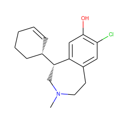 CN1CCc2cc(Cl)c(O)cc2[C@@H]([C@H]2C=CCCC2)C1 ZINC000027328655