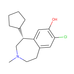 CN1CCc2cc(Cl)c(O)cc2[C@@H](C2CCCC2)C1 ZINC000027320671