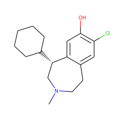 CN1CCc2cc(Cl)c(O)cc2[C@@H](C2CCCCC2)C1 ZINC000013884984