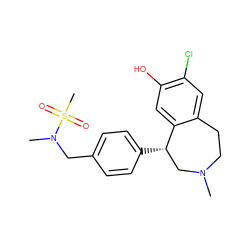 CN1CCc2cc(Cl)c(O)cc2[C@@H](c2ccc(CN(C)S(C)(=O)=O)cc2)C1 ZINC000045389185