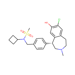 CN1CCc2cc(Cl)c(O)cc2[C@@H](c2ccc(CN(C3CCC3)S(C)(=O)=O)cc2)C1 ZINC000045357123