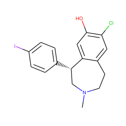 CN1CCc2cc(Cl)c(O)cc2[C@@H](c2ccc(I)cc2)C1 ZINC000003783032