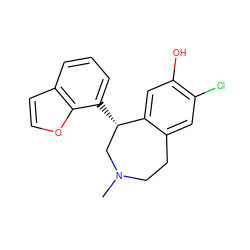 CN1CCc2cc(Cl)c(O)cc2[C@@H](c2cccc3ccoc23)C1 ZINC000005966869