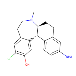 CN1CCc2cc(Cl)c(O)cc2[C@H]2c3ccc(N)cc3CC[C@@H]21 ZINC000045358668