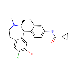 CN1CCc2cc(Cl)c(O)cc2[C@H]2c3ccc(NC(=O)C4CC4)cc3CC[C@@H]21 ZINC000045358670