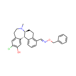 CN1CCc2cc(Cl)c(O)cc2[C@H]2c3cccc(/C=N/OCc4ccccc4)c3CC[C@@H]21 ZINC000045356078