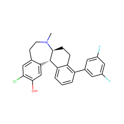 CN1CCc2cc(Cl)c(O)cc2[C@H]2c3cccc(-c4cc(F)cc(F)c4)c3CC[C@@H]21 ZINC000045355154