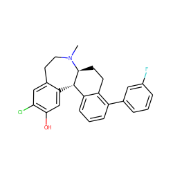 CN1CCc2cc(Cl)c(O)cc2[C@H]2c3cccc(-c4cccc(F)c4)c3CC[C@@H]21 ZINC000045357932