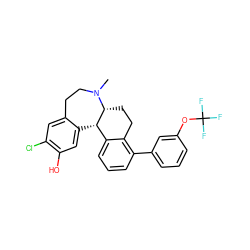 CN1CCc2cc(Cl)c(O)cc2[C@H]2c3cccc(-c4cccc(OC(F)(F)F)c4)c3CC[C@H]21 ZINC000045375298