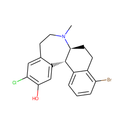 CN1CCc2cc(Cl)c(O)cc2[C@H]2c3cccc(Br)c3CC[C@@H]21 ZINC000045371998