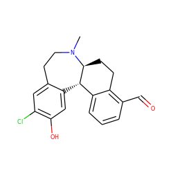 CN1CCc2cc(Cl)c(O)cc2[C@H]2c3cccc(C=O)c3CC[C@@H]21 ZINC000045392621