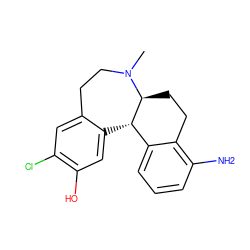 CN1CCc2cc(Cl)c(O)cc2[C@H]2c3cccc(N)c3CC[C@@H]21 ZINC000045337482