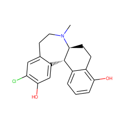 CN1CCc2cc(Cl)c(O)cc2[C@H]2c3cccc(O)c3CC[C@@H]21 ZINC000045392051