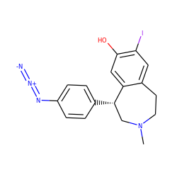 CN1CCc2cc(I)c(O)cc2[C@@H](c2ccc(N=[N+]=[N-])cc2)C1 ZINC000026172891