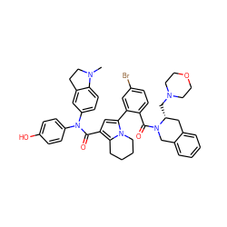 CN1CCc2cc(N(C(=O)c3cc(-c4cc(Br)ccc4C(=O)N4Cc5ccccc5C[C@H]4CN4CCOCC4)n4c3CCCC4)c3ccc(O)cc3)ccc21 ZINC001772581761