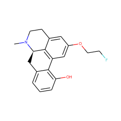 CN1CCc2cc(OCCF)cc3c2[C@H]1Cc1cccc(O)c1-3 ZINC000066098525