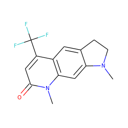 CN1CCc2cc3c(C(F)(F)F)cc(=O)n(C)c3cc21 ZINC000027854097