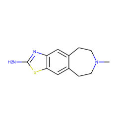 CN1CCc2cc3nc(N)sc3cc2CC1 ZINC000095584874