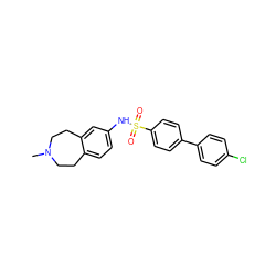 CN1CCc2ccc(NS(=O)(=O)c3ccc(-c4ccc(Cl)cc4)cc3)cc2CC1 ZINC000028704205