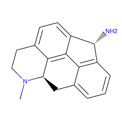 CN1CCc2ccc3c4c2[C@H]1Cc1cccc(c1-4)[C@H]3N ZINC000013806920