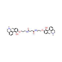 CN1CCc2cccc3c2[C@H]1Cc1ccc(OCCCNC(=O)CCC(=O)NCCCOc2ccc4c(c2O)-c2cccc5c2[C@@H](C4)N(C)CC5)c(O)c1-3 ZINC000150523062