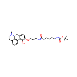 CN1CCc2cccc3c2[C@H]1Cc1ccc(OCCCNC(=O)CCCCCNC(=O)OC(C)(C)C)c(O)c1-3 ZINC000103298221