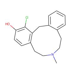 CN1CCc2ccccc2Cc2c(ccc(O)c2Cl)CC1 ZINC000013684110