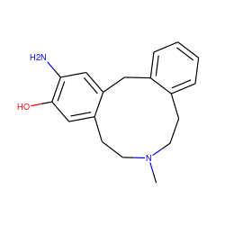 CN1CCc2ccccc2Cc2cc(N)c(O)cc2CC1 ZINC000013684095