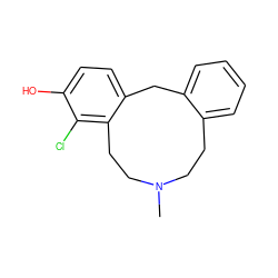 CN1CCc2ccccc2Cc2ccc(O)c(Cl)c2CC1 ZINC000013684087