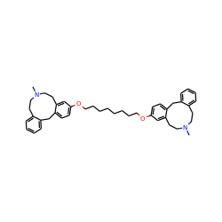 CN1CCc2ccccc2Cc2ccc(OCCCCCCCCOc3ccc4c(c3)CCN(C)CCc3ccccc3C4)cc2CC1 ZINC000049780213