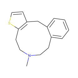 CN1CCc2ccccc2Cc2ccsc2CC1 ZINC000013679811