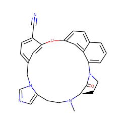 CN1CCc2cncn2Cc2ccc(C#N)c(c2)Oc2ccc3cccc(c3c2)N2CC[C@@H]1C2=O ZINC000013473918