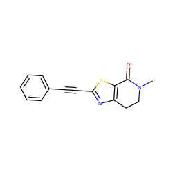 CN1CCc2nc(C#Cc3ccccc3)sc2C1=O ZINC000072315045