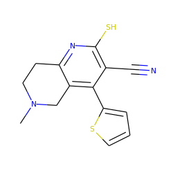 CN1CCc2nc(S)c(C#N)c(-c3cccs3)c2C1 ZINC000002475774