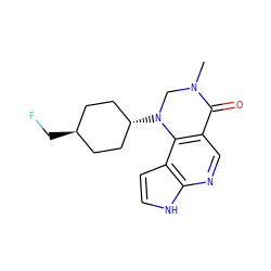 CN1CN([C@H]2CC[C@H](CF)CC2)c2c(cnc3[nH]ccc23)C1=O ZINC001772631404