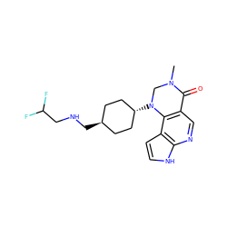 CN1CN([C@H]2CC[C@H](CNCC(F)F)CC2)c2c(cnc3[nH]ccc23)C1=O ZINC001772645796