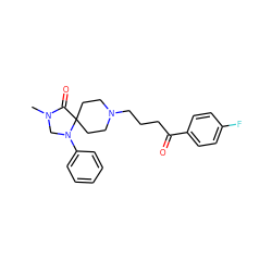 CN1CN(c2ccccc2)C2(CCN(CCCC(=O)c3ccc(F)cc3)CC2)C1=O ZINC000002572278