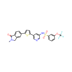 CN1Cc2cc(-c3ccc(-c4cncc(NS(=O)(=O)c5cccc(OC(F)(F)F)c5)c4)s3)ccc2C1=O ZINC000145524218