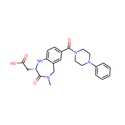 CN1Cc2cc(C(=O)N3CCN(c4ccccc4)CC3)ccc2N[C@@H](CC(=O)O)C1=O ZINC000013763772