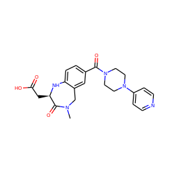 CN1Cc2cc(C(=O)N3CCN(c4ccncc4)CC3)ccc2N[C@H](CC(=O)O)C1=O ZINC000003812600