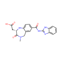 CN1Cc2cc(C(=O)Nc3nc4ccccc4[nH]3)ccc2N[C@@H](CC(=O)O)C1=O ZINC000013763785