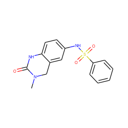 CN1Cc2cc(NS(=O)(=O)c3ccccc3)ccc2NC1=O ZINC000095578127