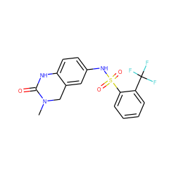 CN1Cc2cc(NS(=O)(=O)c3ccccc3C(F)(F)F)ccc2NC1=O ZINC000095579216