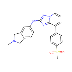 CN1Cc2ccc(Nc3nc4c(-c5ccc(S(C)(=O)=O)cc5)cccn4n3)cc2C1 ZINC000096169690