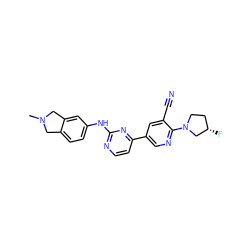 CN1Cc2ccc(Nc3nccc(-c4cnc(N5CC[C@H](F)C5)c(C#N)c4)n3)cc2C1 ZINC000221031470