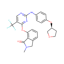 CN1Cc2cccc(Oc3nc(Nc4ccc(O[C@H]5CCOC5)cc4)ncc3C(F)(F)F)c2C1=O ZINC000146002448